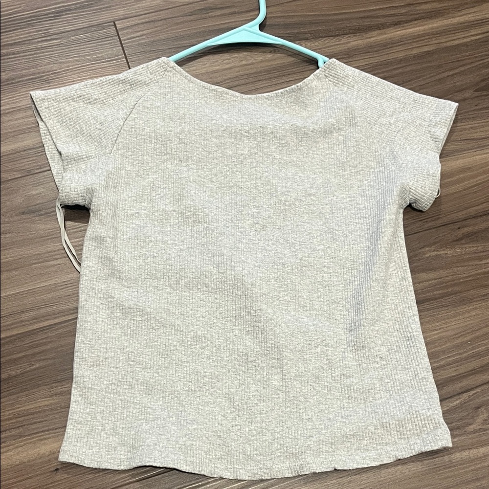 Aerie Kids Light Gray Short Sleeve Tee